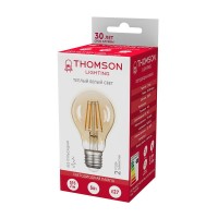  - Лампа светодиодная филаментная Thomson E27 5W 2400K груша прозрачная TH-B2109