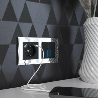  - Сенсорный выключатель двухклавишный Werkel с подсветкой черный W4520008 4690389179570