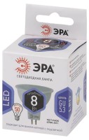  - Лампа светодиодная ЭРА GU5.3 8W 6000K матовая LED MR16-8W-12V-860-GU5.3 Б0049095