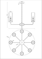  - Подвесная люстра Moderli Metric V10021-8P