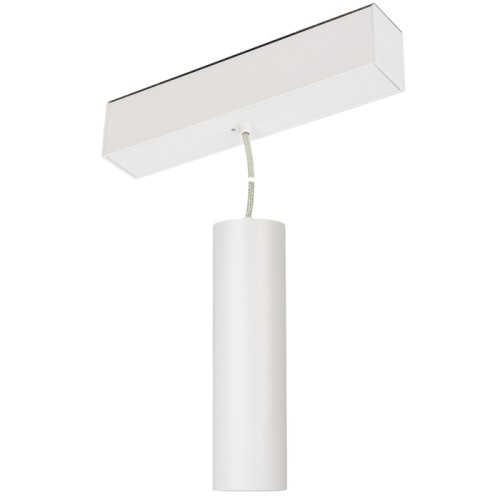 Светильник MAG-SPOT-HANG-45-R50-7W Warm3000 (WH, 24 deg, 24V) (Arlight, IP20 Металл, 3 года) Светильник подвесной для магнитных треков шириной 45мм, 7Вт. Цвет свечения ТЕПЛЫЙ 3000K, световой поток 502лм, угол 24°, CRI>90. Корпус прямоугольный, металл, цвет белый, IP20. Размеры LxWxH DxLxWxH 50x204x35x1223мм. Входное напряжение DC24V, мощность 7Вт. Драйвер DС24V/AC230V поставляется отдельно. Диммируется только с 026407(1), 027633.