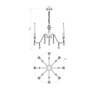  - Подвесная люстра Lucia Tucci Maya 4450.8 Chrome