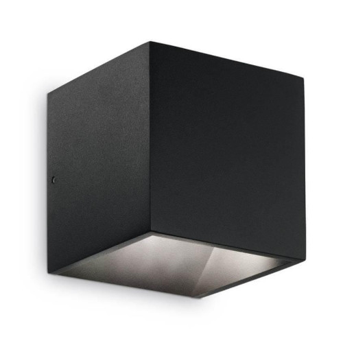Уличный настенный светодиодный светильник Ideal Lux Rubik Ap1 Nero 4000K 142302 
