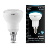  - Лампа светодиодная рефлекторная Gauss E14 6W 4100K матовая 106001206