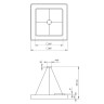 Подвесной светодиодный cветильник Geometria ЭРА Quadro SPO-162-W-40K-070 70Вт 4000К белый Б0050584 - Подвесной светодиодный cветильник Geometria ЭРА Quadro SPO-162-W-40K-070 70Вт 4000К белый Б0050584
