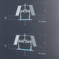  - Стенд Профиль встраиваемый ARL-1100x600mm-02 (DB 3мм, пленка, лого) (Arlight, -)