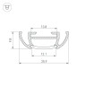 Профиль TS-A-2000 (CT) ANOD (Arlight, Алюминий) - Профиль TS-A-2000 (CT) ANOD (Arlight, Алюминий)