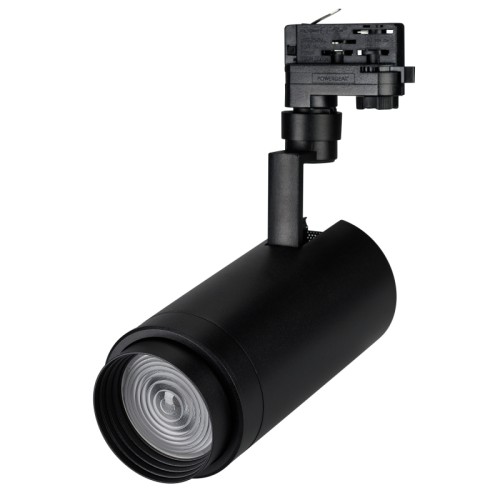 Светильник LGD-ZEUS-4TR-R100-30W Warm (BK, 20-60 deg) (Arlight, IP20 Металл, 3 года) Светильник подвесной для треков/шин 4 провода, 30Вт. Цвет свечения ТЕПЛЫЙ 3000K, световой поток 2400-3000лм, регулируемый угол 20-60°, CRI>90. Корпус круглый, металл, цвет черный, IP20. Размеры DxHxL Ø100x220x180мм. Входное напряжение AC220-240V, мощность 30Вт. Драйвер встроенный (30-40V, 750mA).