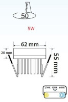  - Встраиваемый светодиодный светильник Horoz Valeria-5 5W 4200К 016-040-0005