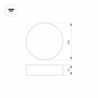  - Светильник SP-RONDO-R600-72W Warm3000 (WH, 120 deg, 230V) (Arlight, IP40 Металл, 3 года)