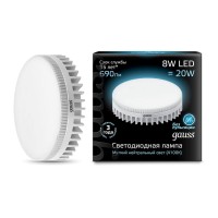  - Лампа светодиодная Gauss GX53 8W 4100K матовая 108008208