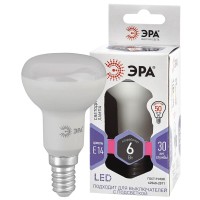  - Лампа светодиодная ЭРА E14 6W 6000K матовая LED R50-6W-860-E14 Б0048023