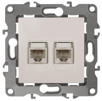  - Розетка телефонная 2XRJ11 ЭРА 12 12-3106-02 Б0014718