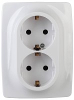  - Розетка ЭРА 12 2x2P E Schuko 16A 250V винтовой зажим 12-2116-01 Б0029238