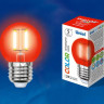 Лампа светодиодная филаментная Uniel E27 5W красная LED-G45-5W/RED/E27 GLA02RD UL-00002986 - Лампа светодиодная филаментная Uniel E27 5W красная LED-G45-5W/RED/E27 GLA02RD UL-00002986