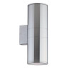 Уличный настенный светильник Ideal Lux Gun AP2 BIg Alluminio 033020 - Уличный настенный светильник Ideal Lux Gun AP2 BIg Alluminio 033020
