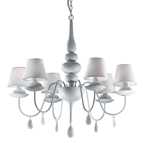 Подвесная люстра Ideal Lux Blanche SP6 Bianco 035581 