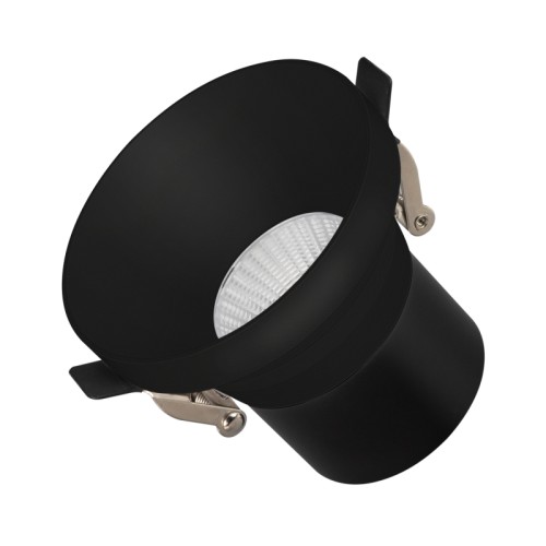 Светильник MS-VOLCANO-BUILT-R82-10W Warm3000 (BK, 38 deg, 230V) (Arlight, IP20 Металл, 5 лет) Встраиваемый светильник даунлайт. Мощность 10 Вт, св. поток 875 лм, 88 лм/Вт, теплый 3000 K, CRI>90, UGR