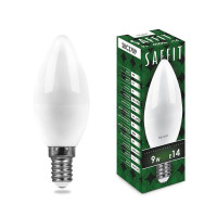  - Лампа светодиодная Saffit E14 9W 4000K Свеча Матовая SBC3709 55079
