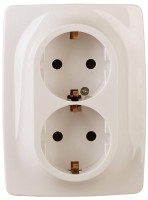  - Розетка ЭРА 12 2x2P E Schuko 16A 250V винтовой зажим 12-2116-02 Б0029239