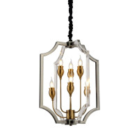  - Подвесная люстра Lumina Deco Modesco LDP 8014-3+3 BK+AK