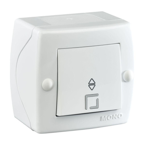 Выключатель Mono Electric Octans IP20 одноклавишный проходной белый 104-010101-109 