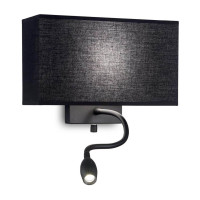  - Настенный светильник Ideal Lux Hotel AP2 All Black 215709