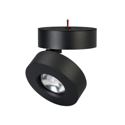 Светильник SP-MONA-SURFACE-R100-12W Day4000 (BK, 24 deg) (Arlight, IP40 Металл, 3 года) Накладной откидной поворотный светильник 12Вт. Цвет ДНЕВНОЙ 4000K, св.поток 800лм, CRI(Ra)>90, угол свечения 24°, угол поворота 355°, угол наклона 90°. Корпус круглый, черный алюминий, IP40. Размер DxH Ø100x71мм. Питание AC 220-240V, 12Вт, драйвер встроенный (DC 300mA, 25-42VV).