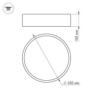  - Светильник SP-TOR-PILL-R400-25W Day4000 (WH, 120 deg) (Arlight, IP20 Металл, 3 года)