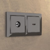  - Рамка Werkel Snabb Basic на 2 поста серо-коричневый WL03-Frame-02 4690389099045