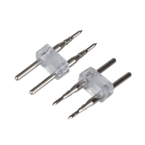Силовой коннектор ARL-2pin (Arlight, Металл) Силовой 2-х контактный коннектор для подключения шнура питания к одноцветному гибкому неону ARL-CF2835.