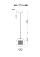  - Подвесной светильник Arte Lamp Manchester A7625SP-1AB