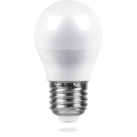  - Лампа светодиодная Feron E27 5W 2700K Шар Матовая LB-38 25404