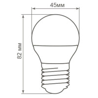  - Лампа светодиодная Feron E27 5W 2700K Шар Матовая LB-38 25404