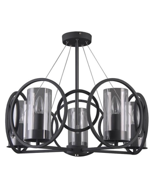 Подвесная люстра Lumien Hall Олави 3302/5P-SBK-CL 