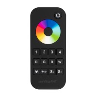  - Пульт SMART-R26-RGBW Black (4 зоны, 2.4G) (Arlight, IP20 Пластик, 5 лет)