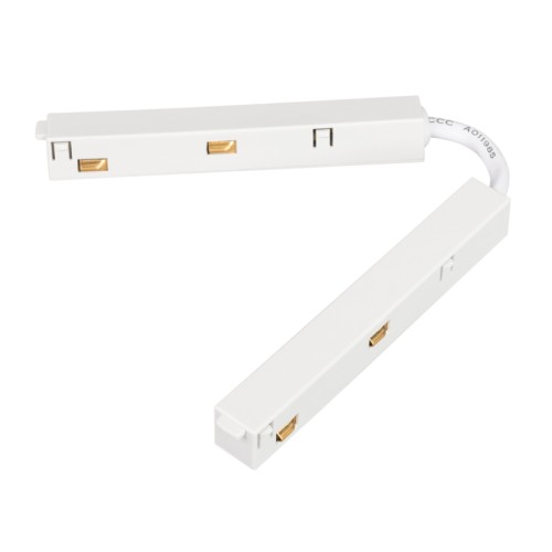 Коннектор гибкий MAG-ORIENT-CON-FLEX-POWER (WH) (Arlight, IP20 Пластик, 3 года) Гибкий белый коннектор для электрического соединения треков MAG-ORIENTO между собой. Без возможности подвода питания. Габариты одной части129х17х16,5 мм.