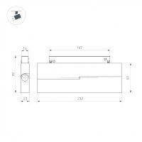  - Светильник MAG-ORIENT-DOTS-FOLD-S230-12W Warm3000 (BK, 30 deg, 48V) (Arlight, IP20 Металл, 5 лет)