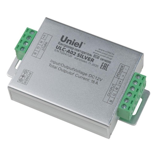 Контроллер-повторитель RGB сигнала Uniel ULC-A02 Silver UL-00008010 