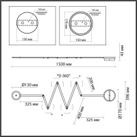  - Настенный светодиодный светильник Odeon Light Zip 4302/36WL