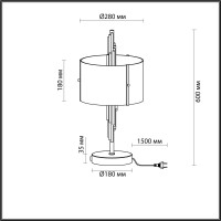  - Настольная лампа Odeon Light Exclusive Margaret 4895/2T