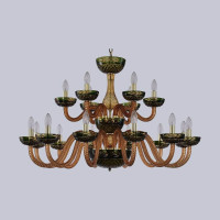  - Подвесная люстра Bohemia Ivele 1308/12+6/360/2d G Am/Amber-Green/H-1J