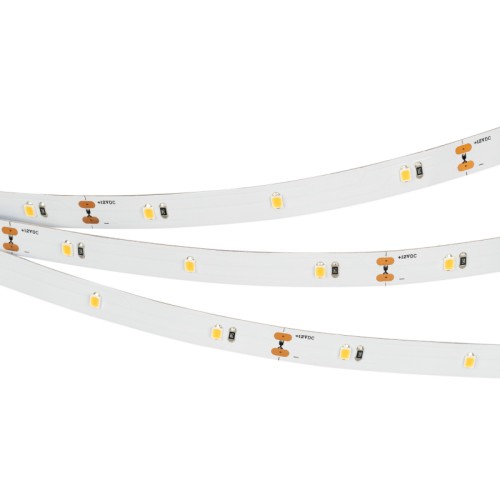 Лента RT 6-5000 12V Warm 2700K (2835, 150 LED, PRO) (Arlight, 6 Вт/м, IP20) Поставка под заказ от 600 м. Гибкая лента PRO, светодиоды smd 2835, 30шт/м (150шт на 5м), белая плата 10мм, скотч 3М. Цвет ТЕПЛЫЙ 2700-2900K. Питание 12V, мощность 6 Вт/м (30 Вт на 5м), угол 120°, высокая цветопередача CRI>94. Размеры 5000х10x1.5мм. Мин.отрезок 100мм, 3 шт светодиода. Пакет 5м. Цена за 1м.
