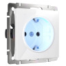 Розетка с заземлением и подсветкой Werkel белая W1171401 4690389155338 - Розетка с заземлением и подсветкой Werkel белая W1171401 4690389155338