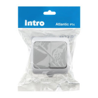  - Выключатель двухклавишный ЭРА Intro Atlantic 10AX 250V 5-104-03 Б0050943