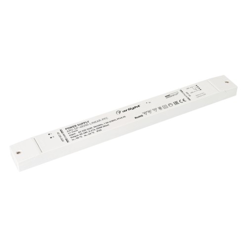 Блок питания ARV-SP-48250-LINEAR-PFC (48V, 5.21A, 250W) (Arlight, IP20 Пластик, 5 лет) Источник напряжения с гальванической развязкой для светодиодных изделий. Входное напряжение 220-240 VAC. Выходные параметры: 48 В, 5.21 А, 250 Вт. Встроенный PFC >0,9. Негерметичный пластиковый корпус IP 20. Габаритные размеры длина 400 мм, ширина 40 мм, высота 22 мм. Гарантийный срок 5 лет.