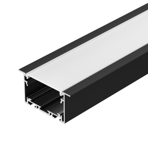 Профиль S2-LINIA69-F-2500 SEAMLESS BLACK (Arlight, Алюминий) Алюминиевый профиль для светодиодных лент и линеек. Цвет - черный RAL9005 (порошковая окраска). Габаритные размеры (L×W×H): 2500x69x35 мм. Для использования с гибким экраном SL-Seamless (поставляется в рулонах). Ширина площадки для ленты 34 мм. Экраны, заглушки и другие аксессуары приобретаются отдельно. Цена за 1 шт.