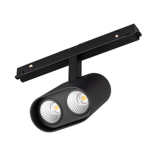 Светильник MAG-ORIENT-BLUM-12W Warm3000 (BK, 40 deg, 48V) (Arlight, IP20 Металл, 5 лет) Светильник для магнитных треков MAG-ORIENT шириной 26 мм. Мощность 12 Вт, св. поток 900лм, 75 лм/Вт, теплый 3000 K, CRI>90, угол 40°, напряжение питания 48 В. Черный фигурный корпус из металл, экран поликарбонат, степень защиты IP20.Размеры LxWxH 89x49x80x204 мм. Монтаж на трек MAG-ORIENT. Пульсация 