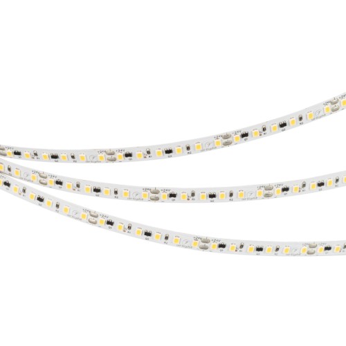 Лента IC-A120-8mm 24V Warm2700 (9.6 W/m, IP20, 2835, 10m) (Arlight, стабилизированная) Светодиодная лента IC-A120, открытая IP20. Светодиоды 2835, 120 шт/м (1200 шт на 10 м), белая плата, ширина 8 мм, скотч 3M. Цвет ТЕПЛЫЙ 2700 K, цветопередача CRI>80, угол 120°. Питание 24 В, мощность 9.6 Вт/м (96 Вт на 10 м). Размеры 10000x8x1.3 мм. Мин. отрезок 50 мм, 6 светодиодов. Цена за 1 м.