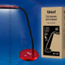 Настольная лампа Uniel TLD-510 Red/LED/550Lm/4500K/Dimer 07535 - Настольная лампа Uniel TLD-510 Red/LED/550Lm/4500K/Dimer 07535